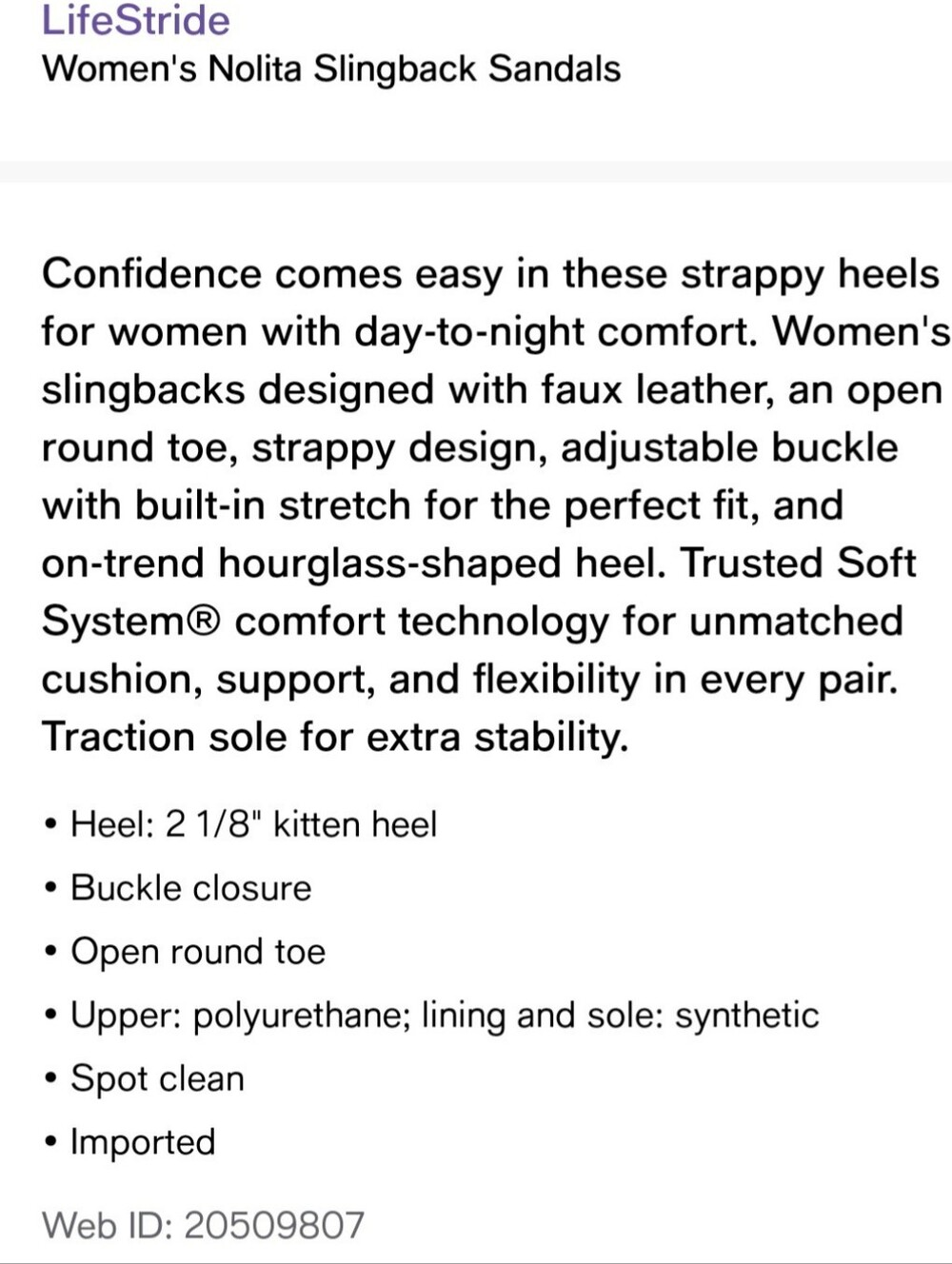 Life Stride Nude Strappy Slingback Heels - Picture 6 of 6